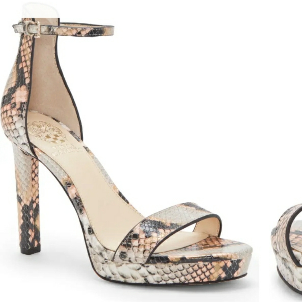 Balindia High Heel Ankle Strap Snakeskin New 9 Hot